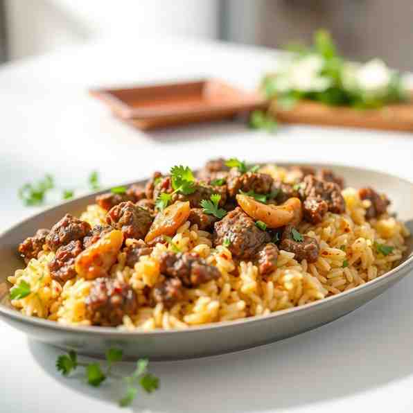 Beef & Rice Recipe - Skoudehkaris